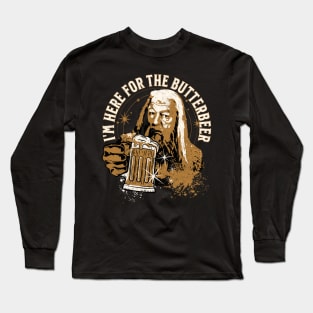 I'm Here for the Butterbeer Beer Drinking Wizard Long Sleeve T-Shirt